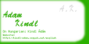 adam kindl business card